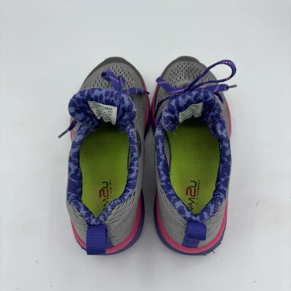 Saucony Sneakers Little Girls Size 12.5 W SY Ideal Grey Purple Form 2 U Athletic